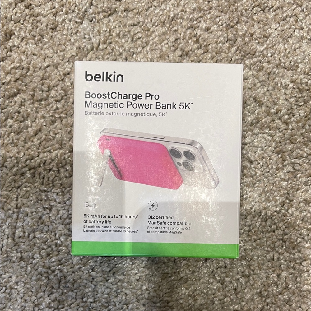 Belkin BoostCharge Pro Magnetic Power Bank 5K - Pink